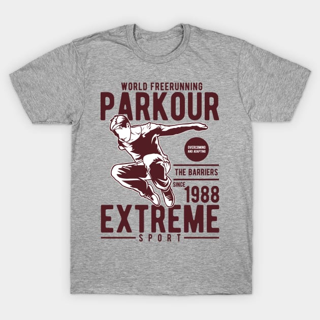 Vector Illustration of Parkour T-Shirt by beanbeardy